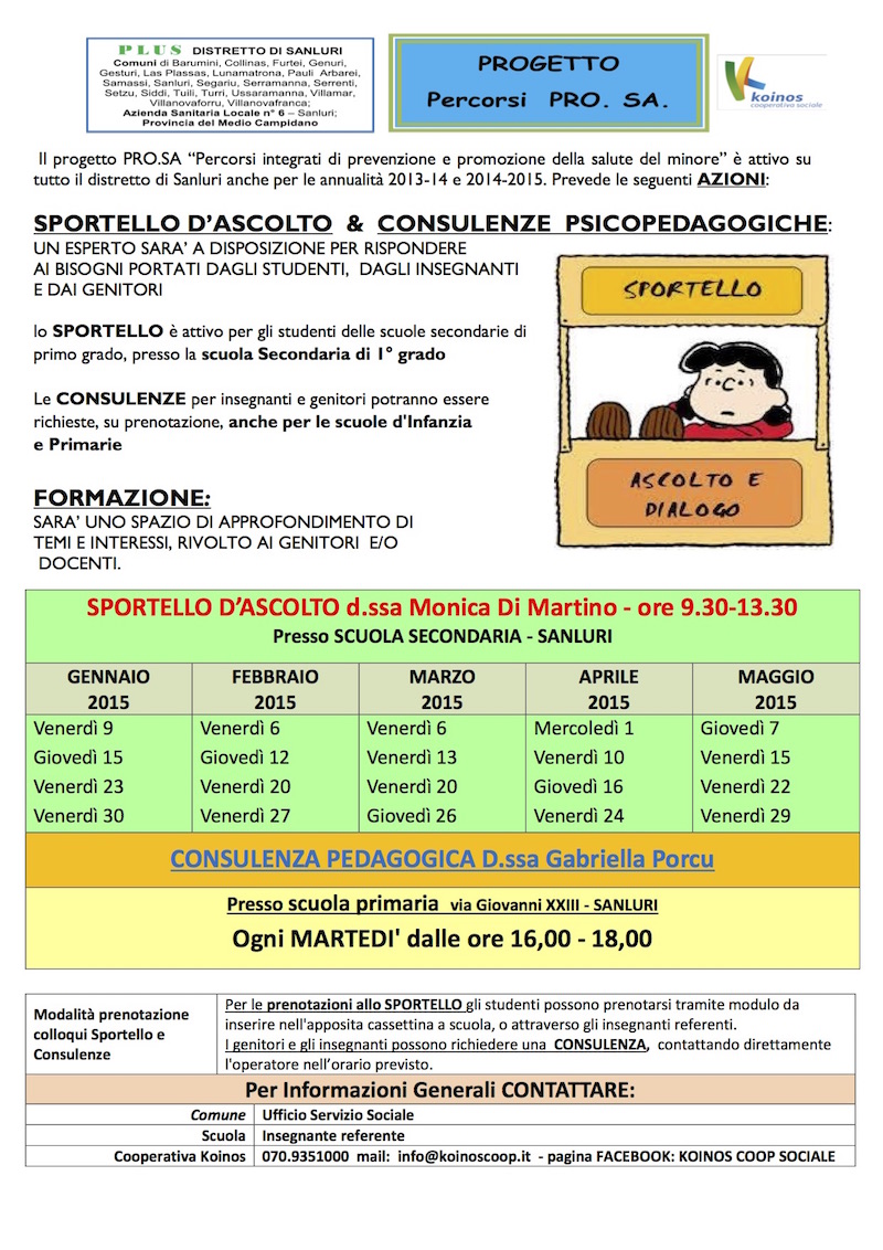 150209 PROSA orarii  GEN-MAG 2015